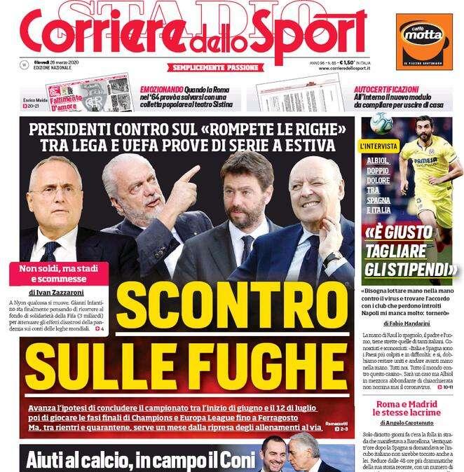 Prima CdS - Scontro sulle fughe. Presidenti contro sul “rompete le righe”
