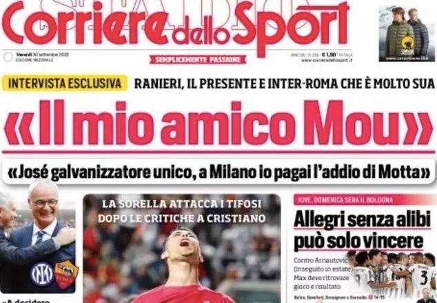 Prima CdS - Inter-Roma, parla Ranieri: "Il mio amico Mou. A Milano pagai l'addio di Motta"