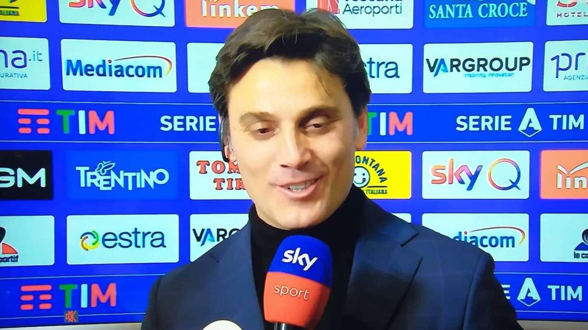 Montella: "Punto importantissimo, non meritavamo di perdere. C'era uno spirito diverso stasera"