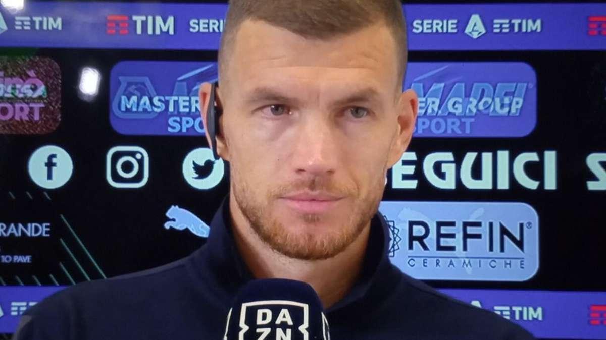 Dzeko a DAZN: "Ecco cosa ci siamo detti nello spogliatoio. I 100 gol in Serie A? Inviterò la squadra a cena"