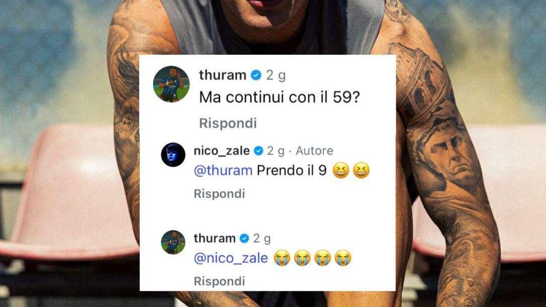 Zalewski fa fuori Thuram: "Che numero prendo? Il 9". Tikus replica piangendo. Il siparietto social tra i due
