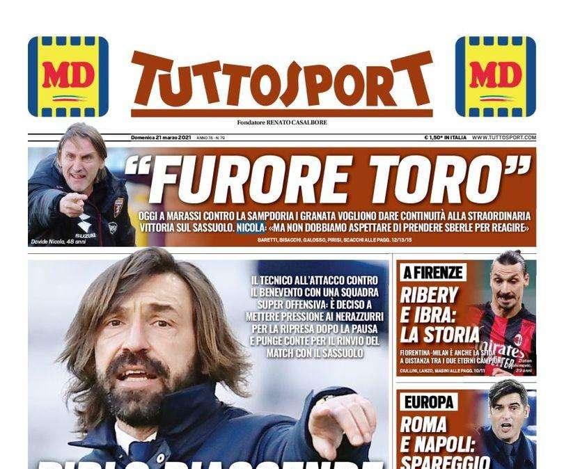 Prima TS - Pirlo riaccende Juve-Inter: è deciso a mettere pressione
