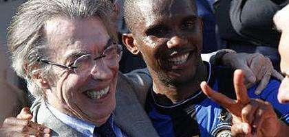 Eto'o: "Tornare, perché no? Se Moratti chiama... ET? C'è ancora Moratti"
