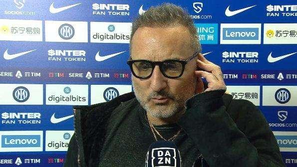 Verona, Setti a DAZN: "Primo tempo lento, se non metti pressione all'Inter subisci". Poi le scuse ai tifosi 
