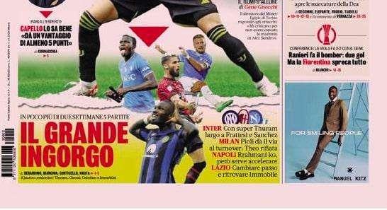 Prima GdS - Il grande ingorgo: Inter, con super Thuram largo a Frattesi e Sanchez