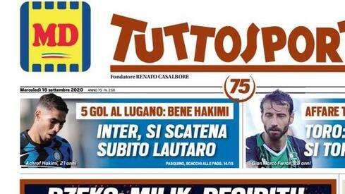 Prima TS - Inter, si scatena subito Lautaro: 5 gol al Lugano, bene Hakimi