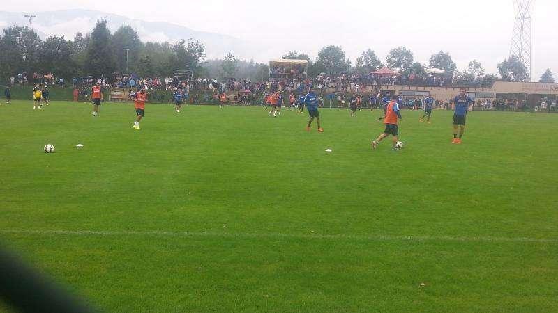 Secondo allenamento ad Appiano in vista del Genoa