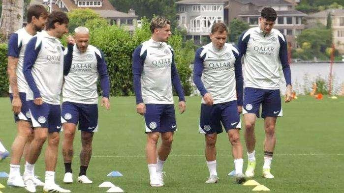 Sky - Inter al lavoro in vista del Fluminense. Pio Esposito e Frattesi non sono in gruppo