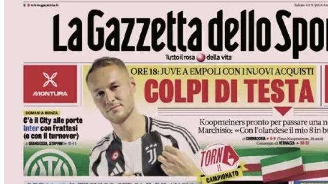 Prima GdS - C’è il City alle porte: Inter con Frattesi (e il turnover)