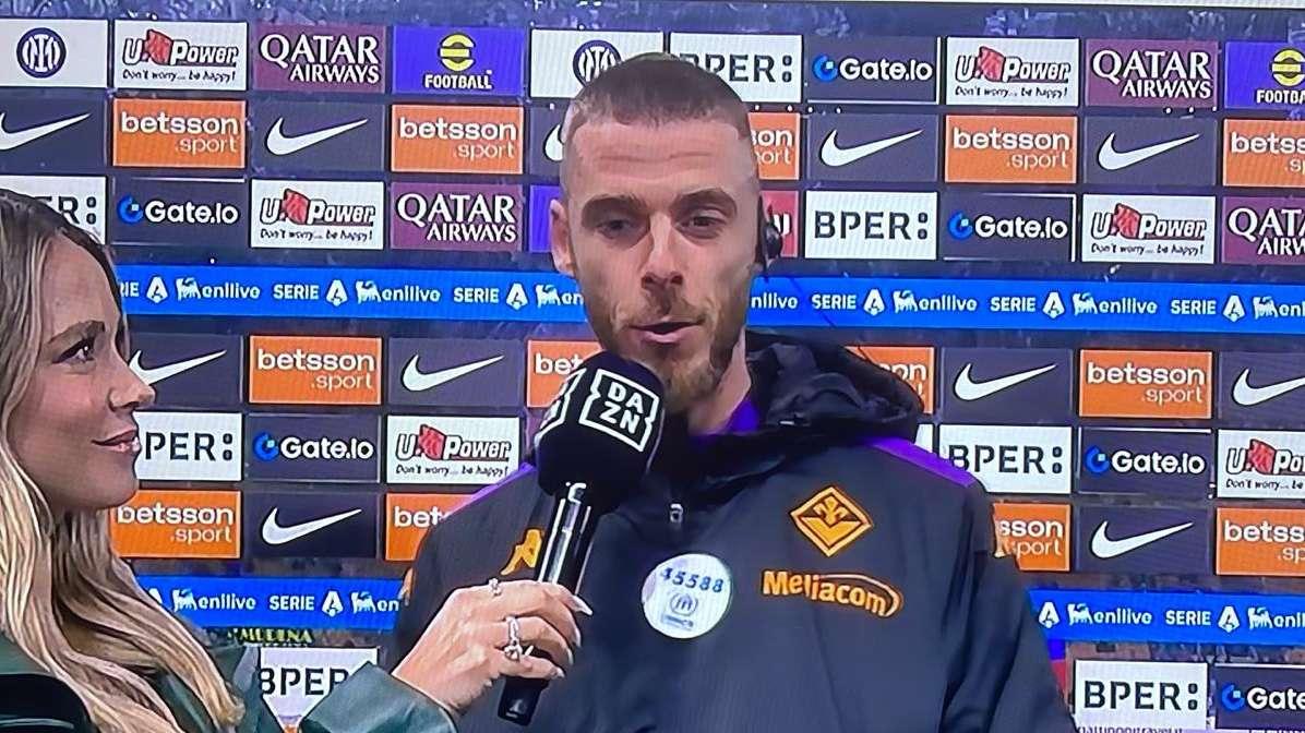 Fiorentina, De Gea a DAZN: "Oggi sarà un'altra partita rispetto a giovedì. L'Inter è una grandissima squadra"