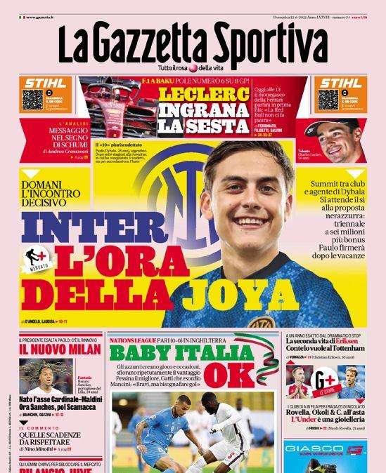 Prima GdS - Inter, l’ora della Joya. Domani l’incontro decisivo