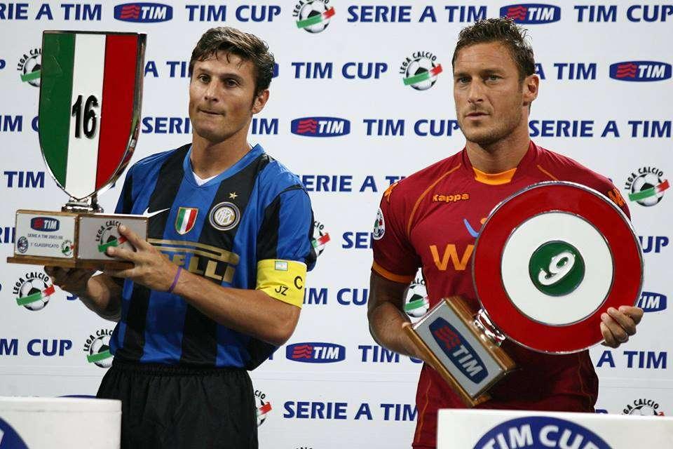 Zanetti a Totti: "Gran record per grande campione"