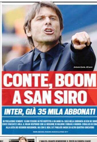 Prima TS - Conte, boom a San Siro
