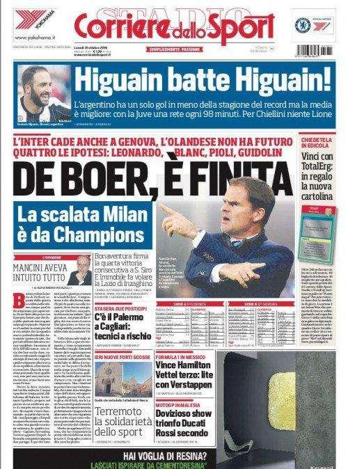 Prima CdS - De Boer-Inter, è finita. Quattro le ipotesi