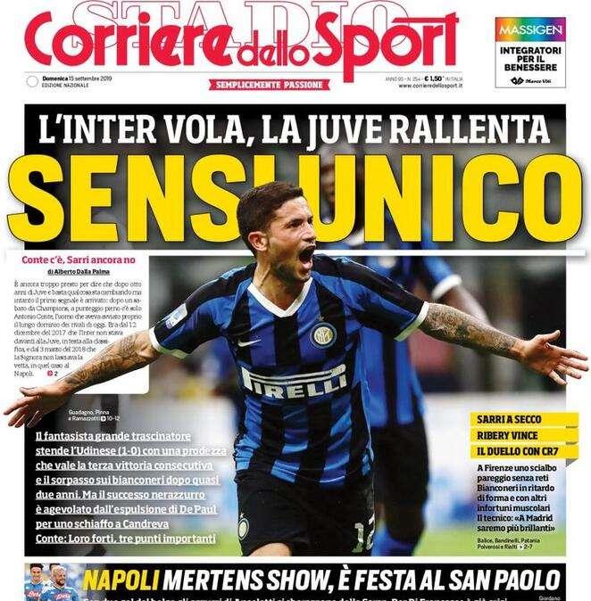 Prima CdS - Sensi unico: l'Inter vola, la Juve rallenta