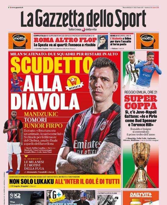 Prima pagina GdS - Non solo Lukaku, all’Inter il gol è di tutti