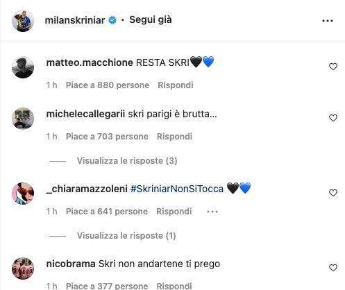 Skriniar al PSG? I tifosi dell'Inter non ci stanno e lanciano l'assalto su Instagram: "Resta all'Inter, Parigi è brutta"