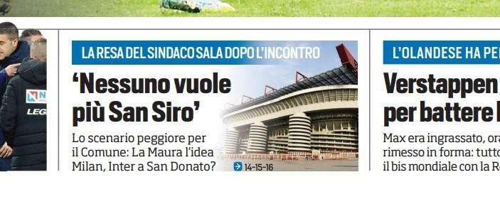 Prima TS - Nessuno vuole più San Siro. Inter a San Donato?