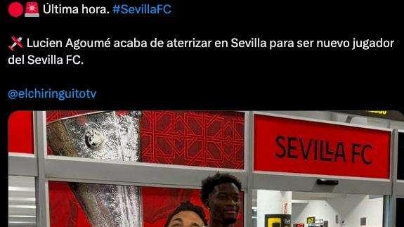 FOTO - Agoumé pronto per la sua nuova avventura: il francese è sbarcato a Siviglia