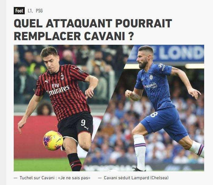 Sondaggio de L'Equipe: Psg, chi per il dopo-Cavani? C'è anche Giroud