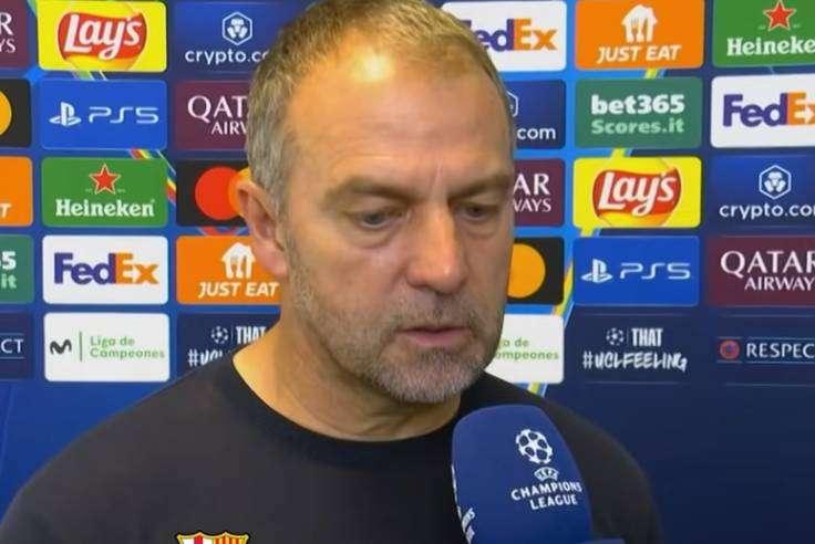 Barcellona, Flick: "Dispiaciuto per il risultato, non per la prova. Marciniak? Ogni decisione al 50% è andata dalla parte dell'Inter"