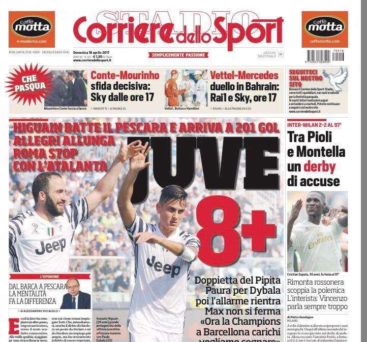 Prima pagina CdS - Pioli: "Montella parla troppo"