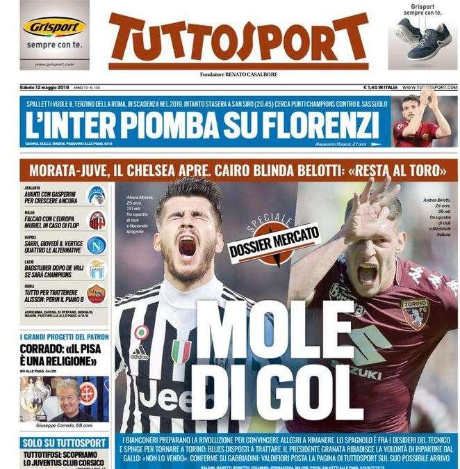 Prima pagina TS - L'Inter piomba su Florenzi