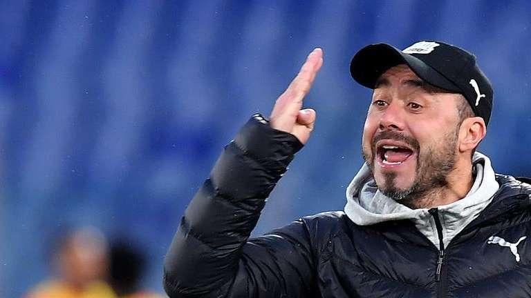 Sassuolo, De Zerbi: "Perdere con Inter e Milan ci sta, ma che rabbia il gol preso subito"