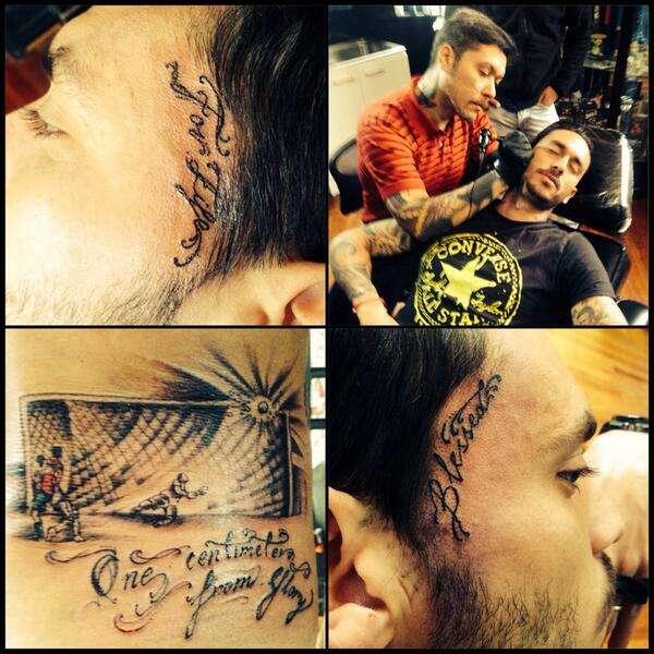 E Pinilla si tatua la traversa colpita contro il Brasile...