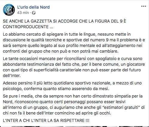 Icardi, la CN trova la sponda de La Gazzetta: "Anche i media sanno chi può essere lesivo in un gruppo"