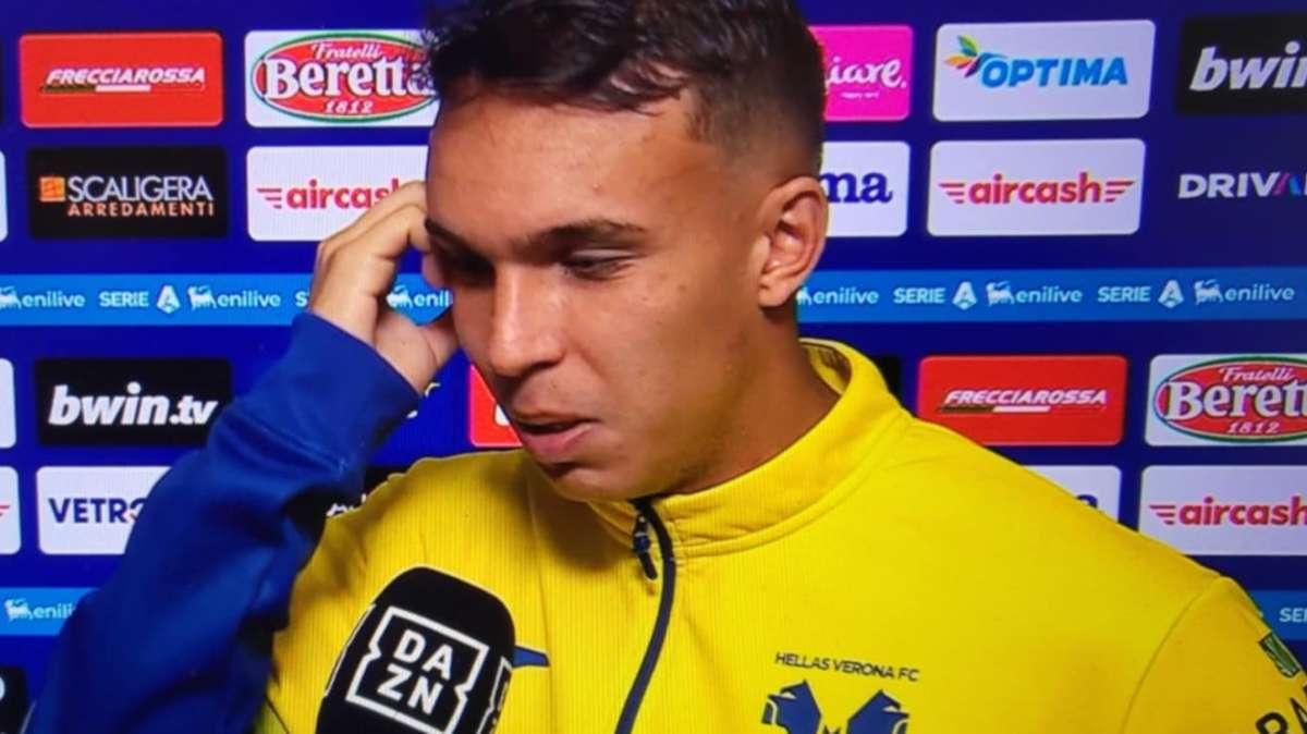 Hellas Verona, Giovane a DAZN: "Felice di aver fatto il primo gol contro l'Inter. Ecco cosa mi ha detto Chivu"
