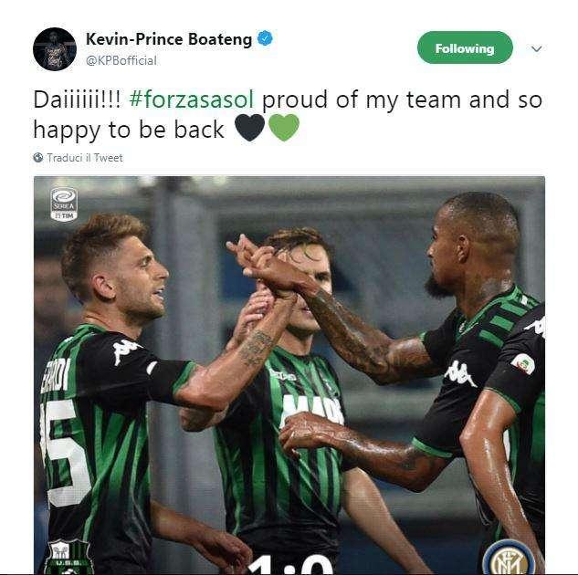 Boateng esulta su Twitter: "Orgoglioso della mia squadra"