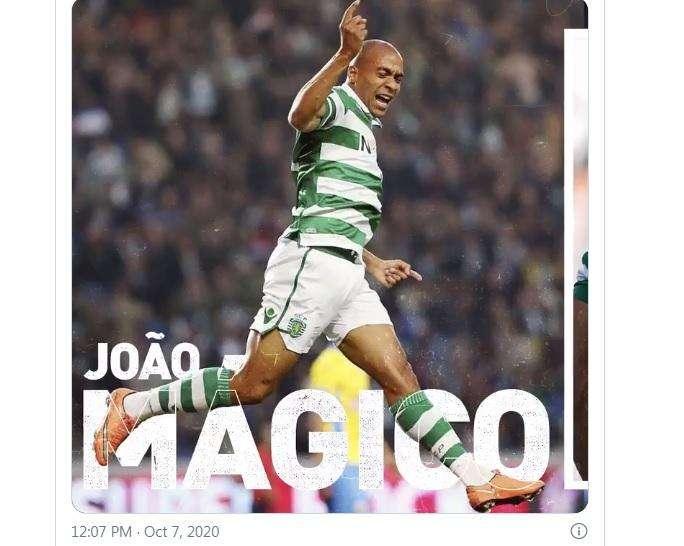 Lo Sporting riabbraccia Joao 'Magico': "La storia continua..."