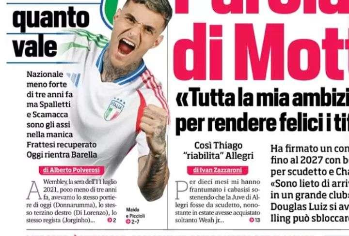 Prima CdS - Frattesi recuperato, oggi rientra Barella