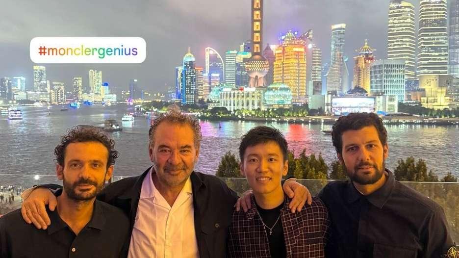 Zhang non dimentica gli affetti milanesi. Reunion a Shanghai con il CEO di Moncler e figli