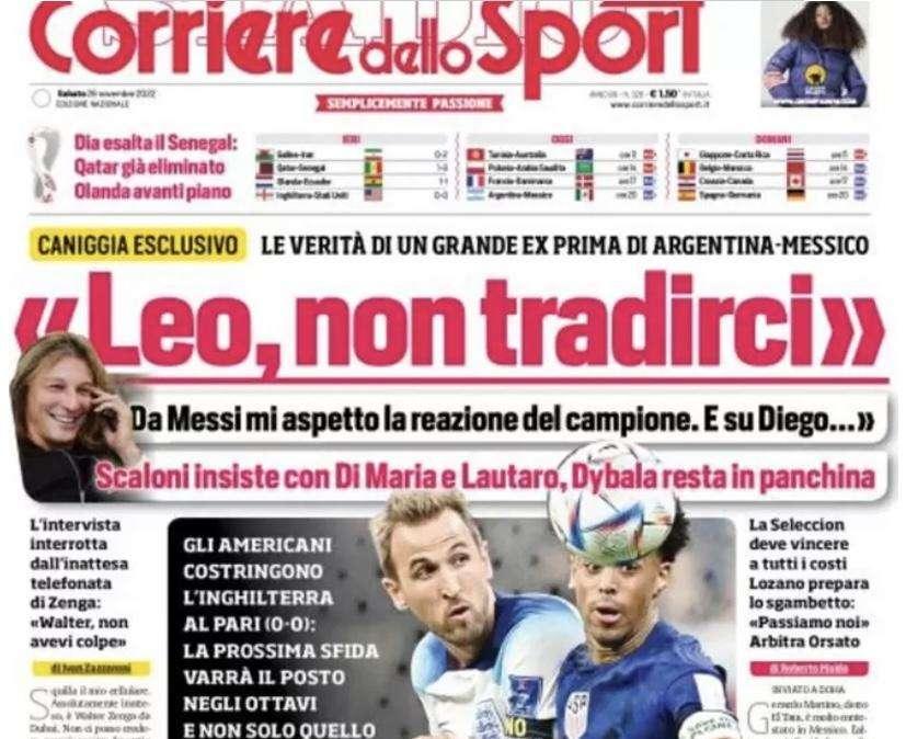 Prima CdS - Scaloni insiste con Di Maria e Lautaro, Dybala resta in panchina 