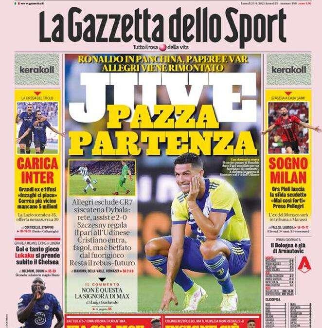 Prima pagina GdS - Grandi ex e tifosi: "Inzaghi ci piace". Correa più vicino