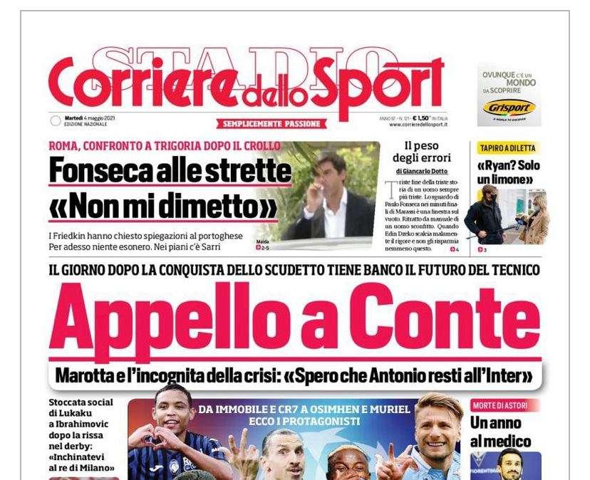 Prima CdS - Appello a Conte. Marotta e l'incognita della crisi: "Spero che Antonio resti all'Inter"