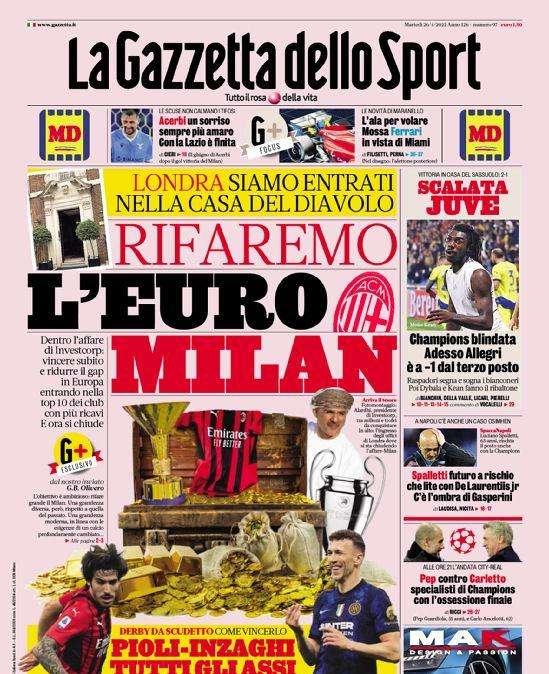 Prima GdS - Pioli-Inzaghi, tutti gli assi. Milan e Inter: le carte per lo sprint decisivo