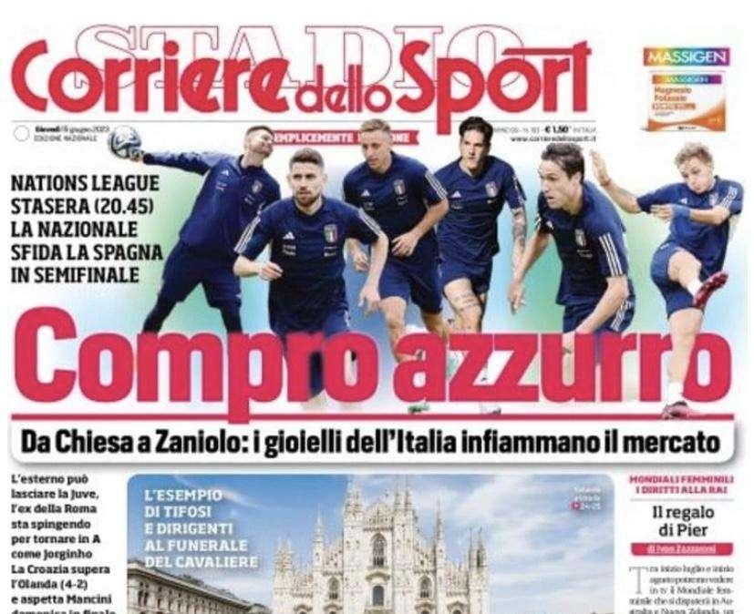 Prima CdS - Nations League, stasera la Nazionale in campo per la semifinale