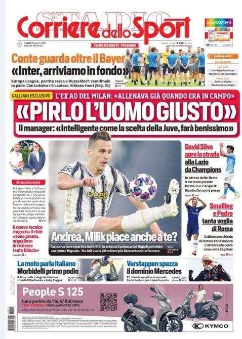 Prima pagina CdS - Conte guarda oltre il Bayer: "Inter, arriviamo in fondo"