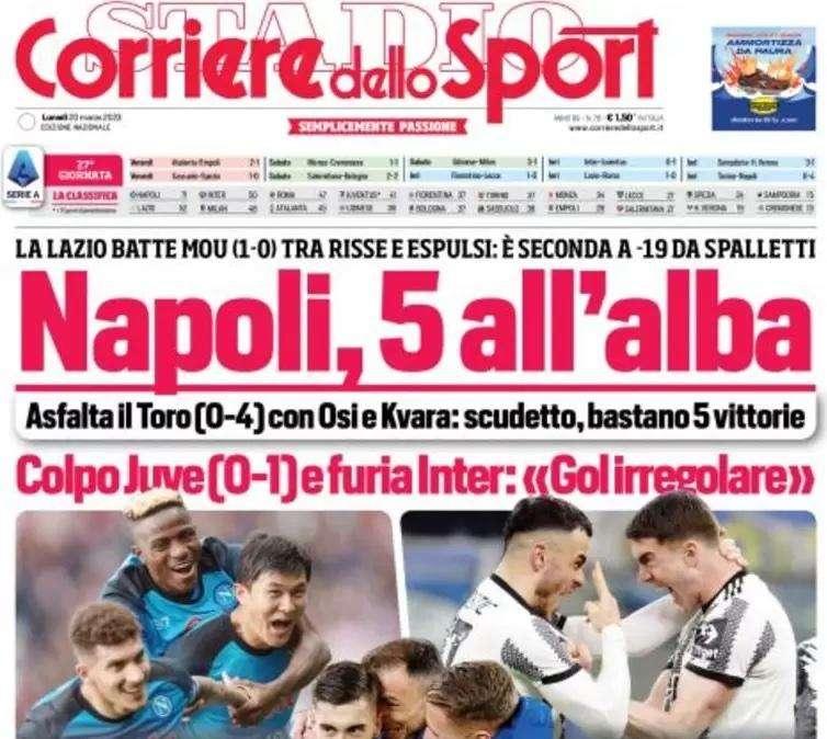 Prima CdS - Colpo Juve (0-1) e furia Inter: "Gol irregolare"