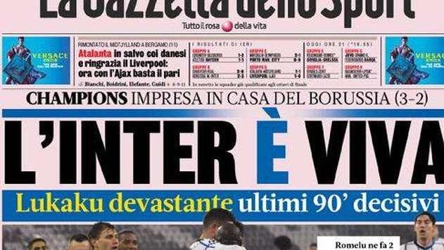 Prima GdS - L'Inter è viva! Impresa in casa del Borussia (2-3)