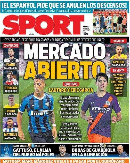 Prima Sport - Lautaro Martinez obiettivo del Barcellona, ma il club blaugrana ha necessità di vendere 