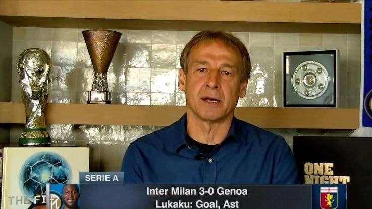 Klinsmann: "Lukaku, condizione fantastica. Spero che l'Inter possa vincere scudetto"