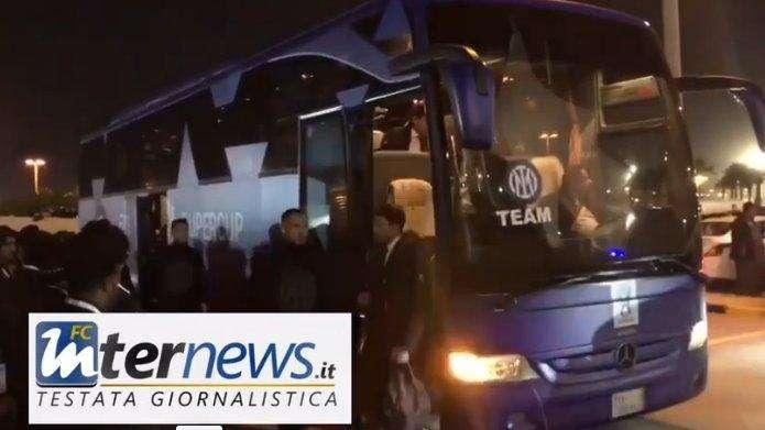 VIDEO - L'arrivo dell'Inter al Prince Fahd Stadium di Riyadh