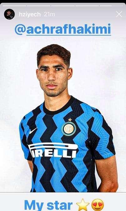 Hakimi-Inter, anche Ziyech approva la scelta: "My star"