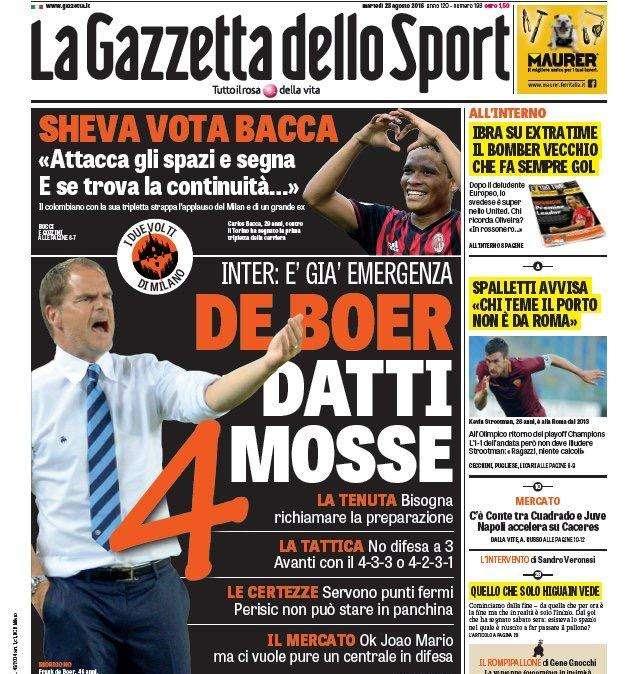 Prima pagina GdS - De Boer, datti 4 mosse