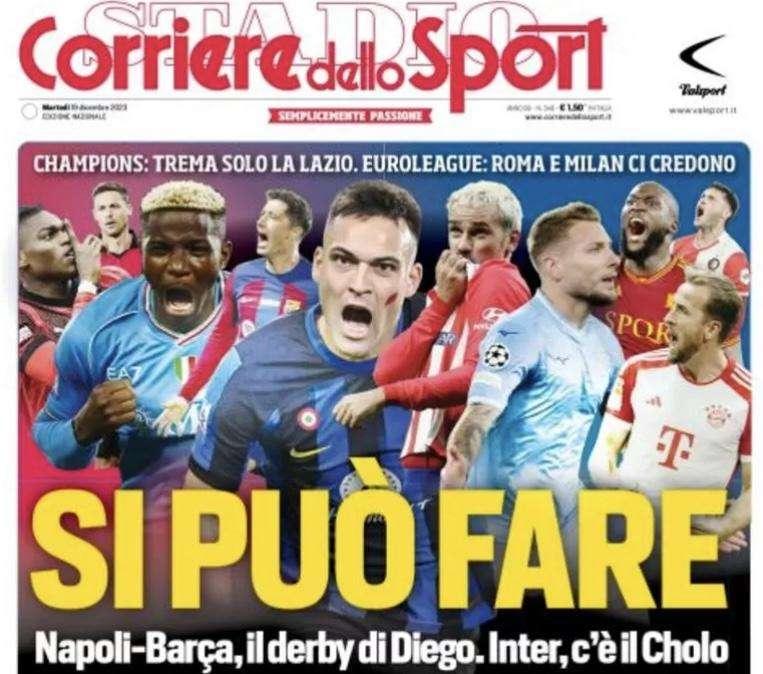 Prima CdS - Inter, c’è il Cholo. Champions, trema solo la Lazio