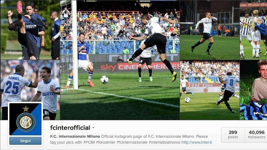 L'Inter festeggia così i 40mila seguaci su Instagram